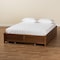 Baxton Studio Yara ModernWalnut Brown Finished Wood King Size 4-Drawer Platform Storage Bed Frame 196-11509-ZORO - alternate 8